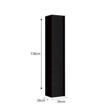 Adam stenski kopalniški stolpec 26x138h črni pepel