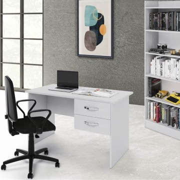Pisalna miza Tiffany z dvema predaloma 119x64x75h cm beli pepel