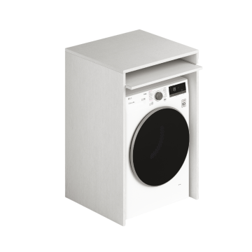 Lesena prevleka za pralni stroj 71x65x105 bela pepel