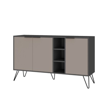 Bivak Clara antracit 3 vrata golobje siva 142x35,5x83h