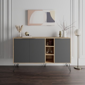 Bivak Clara hrast 3 vrata antracit 142x35,5x83h