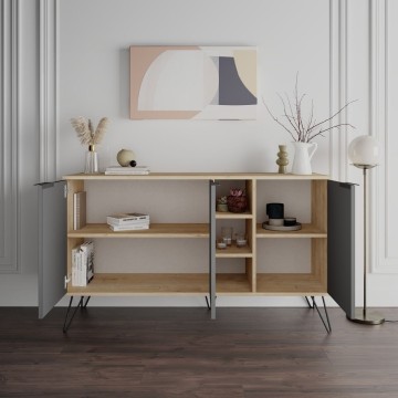 Bivak Clara hrast 3 vrata antracit 142x35,5x83h