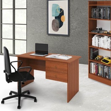 Pisalna miza Tiffany z dvema predaloma 119x64x75h cm starinski oreh