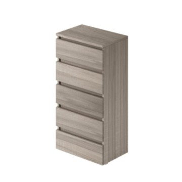 Cassettiera olmo 5 cassetti 47x40x127H