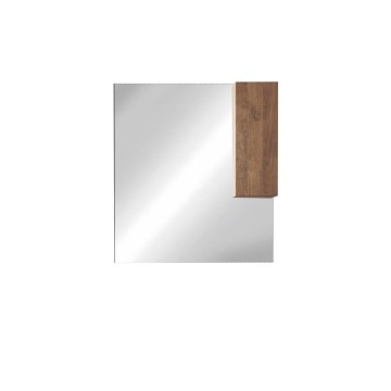 Kopalniško ogledalo s stensko enoto Salemi 80x110h in svetilko LED mercure hrast