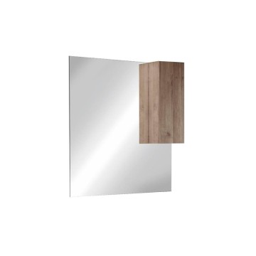 Kopalniško ogledalo s stensko enoto Salemi 80x110h in svetilko LED mercure hrast
