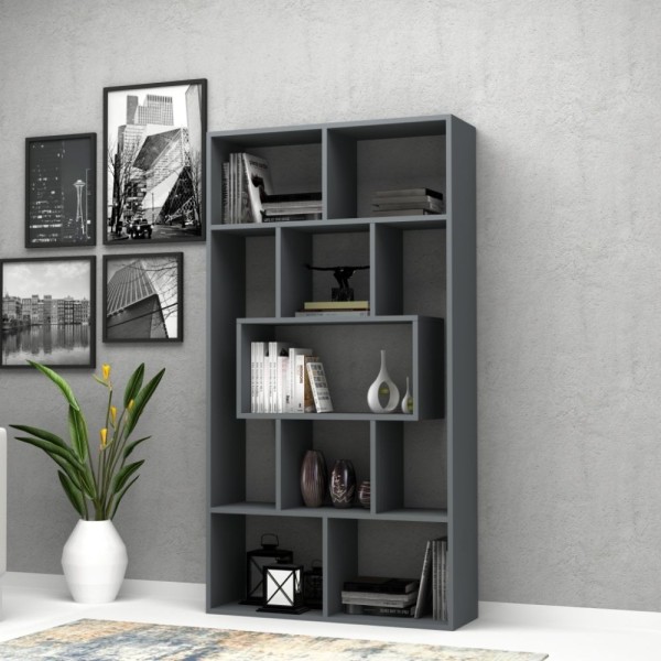 Libreria Face grigio cemento 90x30x170H cm. Libreria Face grigio cemento 90x30x170H cm.