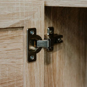 Bali sideboard 01A 2 vrata in odprt predal učinek protja