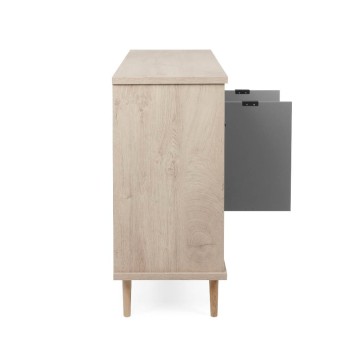 Epik 51 antracitno siva hrastova kredenca 3 vrata 120x40x88,3