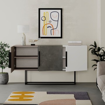 Tontini kredenca 3 vrata dove siva cement bela 150 cm