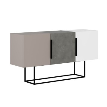 Tontini kredenca 3 vrata dove siva cement bela 150 cm