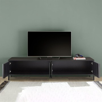 Giugi TV stojalo s 4 vrati, črna barva pepela 206x40x51