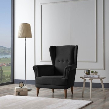 Bergere Olive fotelj temno siva tkanina