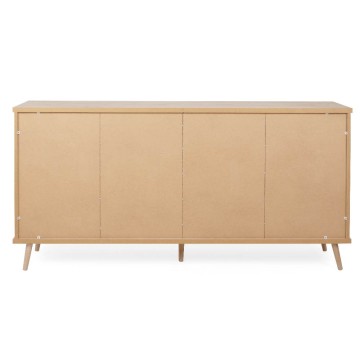 Epik 52 antracitno siva hrastova kredenca 3 vrata 2 predala 180x40x88,3