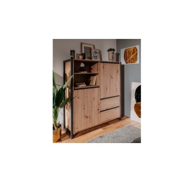 Denver High Sideboard 51 L120XP40XH140 antracitski hrast