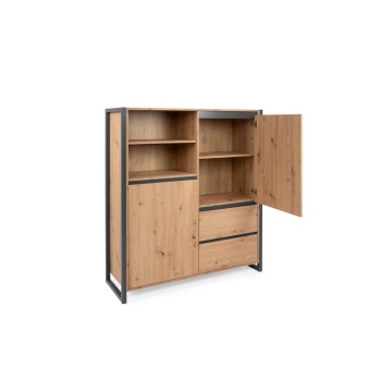 Denver High Sideboard 51 L120XP40XH140 antracitski hrast