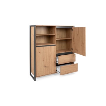 Denver High Sideboard 51 L120XP40XH140 antracitski hrast