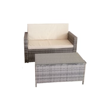Vrtni salon WRS066G siv ratan