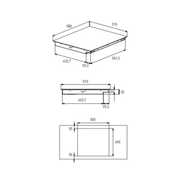 GRUNDIG GIEI623472MN Indukcijska kuhalna plošča 60