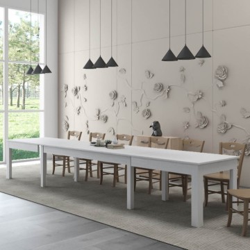 Miza Super4 160x90, raztegljiva do 320 cm, pepelnato bela