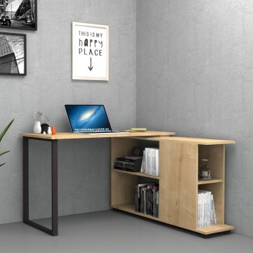 Scrivania con libreria Oslo rovere 120x60 cm.