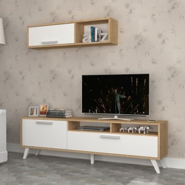 Ozko TV stojalo D2306TV180M109 beli hrast 180x35x47h