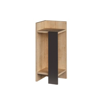 Elos design kava miza hrast antracit panel 25x25x60h levo