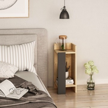 Elos design kava miza hrast barva antracit panel 25x25x60h desno
