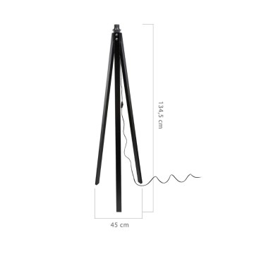 Talna svetilka Deco MDL3010 stativ les črna